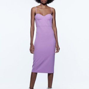 New Zara Midi Dress Lavander